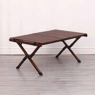 Outdoor massief hout ei roll picnic eettafel voor gemakkelijke montage en reiniging