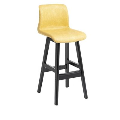 Postverpakking Villia High Chair Bar Counter Chair met stof Stijlvol en massief hout