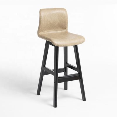 Postverpakking Villia High Chair Bar Counter Chair met stof Stijlvol en massief hout