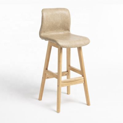 Postverpakking Villia High Chair Bar Counter Chair met stof Stijlvol en massief hout