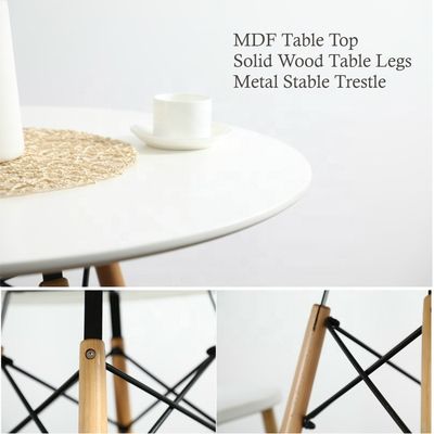 Geen gevouwen verzekering Op maat gemaakte praktische professionele vierkant eettafel met massief houten been Koffietafel Postverpakking