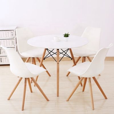 Geen gevouwen verzekering Op maat gemaakte praktische professionele vierkant eettafel met massief houten been Koffietafel Postverpakking