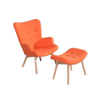 Hospitaal op maat gemaakte praktische woonkamer fauteuil met massief houten frame en stoffen rugleuning