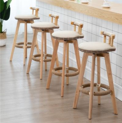 Moderne Noordse barstoelen met hoge dichtheid spons en stof/leer stoel