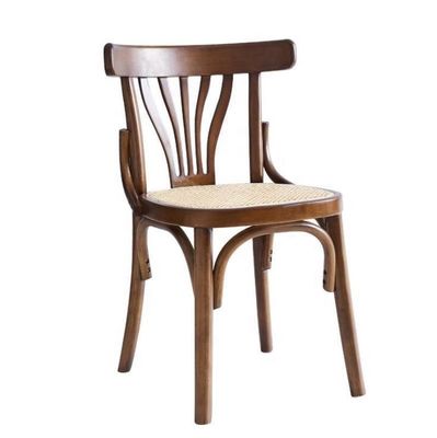 Massivhouten stapelbare Nordic Design Rattan Zit Eetstoel
