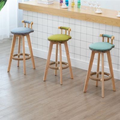 Moderne Noordse barstoelen met hoge dichtheid spons en stof/leer stoel