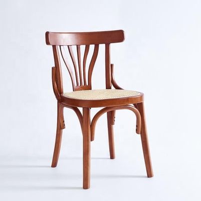 Massivhouten stapelbare Nordic Design Rattan Zit Eetstoel