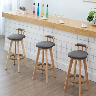 Moderne Noordse barstoelen met hoge dichtheid spons en stof/leer stoel