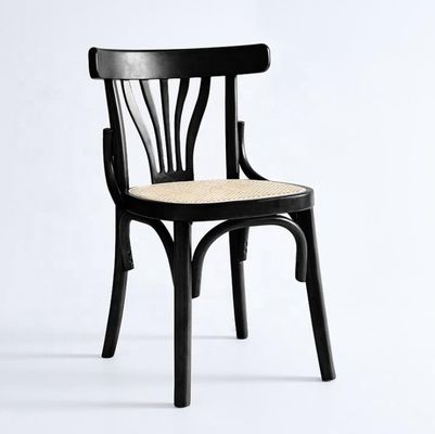 Massivhouten stapelbare Nordic Design Rattan Zit Eetstoel