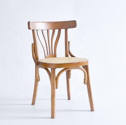 Massivhouten stapelbare Nordic Design Rattan Zit Eetstoel