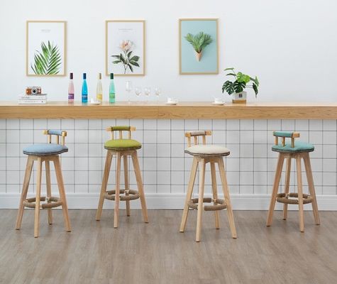 Moderne Noordse barstoelen met hoge dichtheid spons en stof/leer stoel