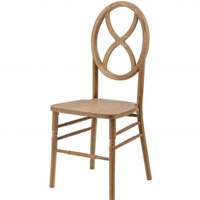 NO Gevouwen massief hout materiaal Stapelbare banketstoelen voor hotelmeubilair Ronde rug Chiavari Design