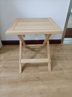 Modern ontwerp Kleine vouwbare tuin rubberen houten tafel voor patio Buiten koffie dranken Postverpakking Moderne stijl