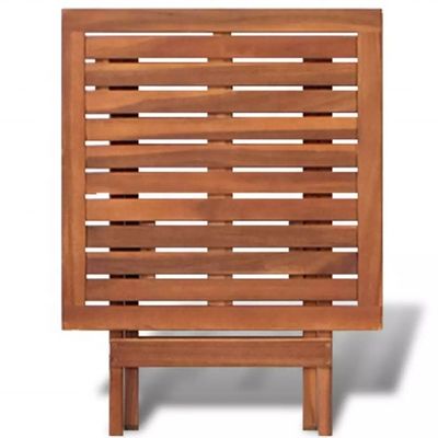 Kleine opvouwbare tuin tafel zijkant terras Buiten koffie thee dranken Teakhout picknicktafel
