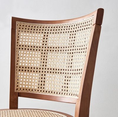 Custom Kitchen Bar Chair Solid Wood Leg Cane Counter Stool 43cm*43cm*109cm Gewichtslimiet 100KG