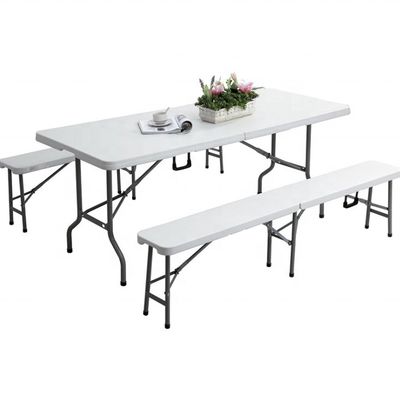 Postverpakking Y Keuken Tuin Buiten Witte kunststof opvouwbare tafels en stoelen voor onkruidplanten