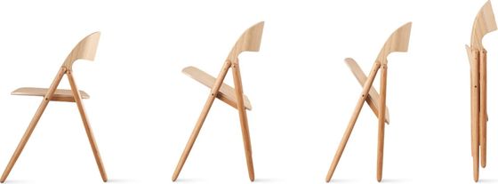 Buitenbanketstoel van massief hout Moderne opvouwbare stoel voor woon-/eetkamer in restaurant/bruiloftszaal