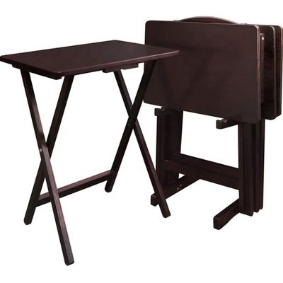 Eettafel van massief hout voor studie en draagbaarheid in buitenomgevingen