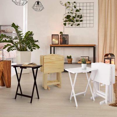 Eettafel van massief hout voor studie en draagbaarheid in buitenomgevingen
