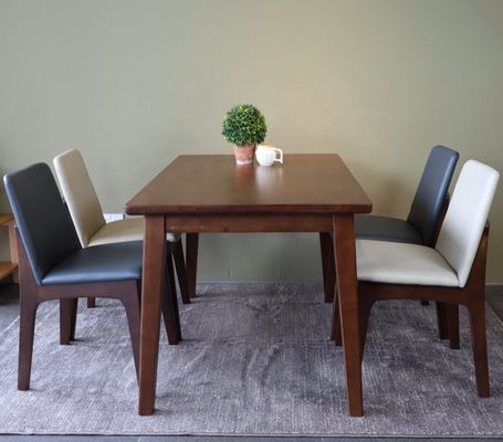 Op maat gemaakte uitstekende bewerking van massief hout been eetkamer set meubels met eetkamer tafel en stoelen ontwerp