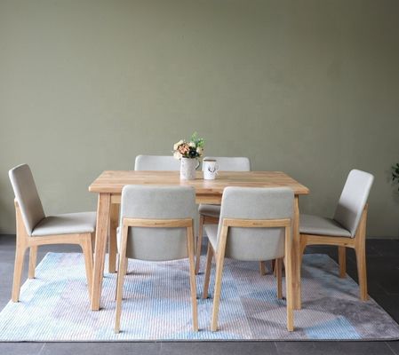 Op maat gemaakte uitstekende bewerking van massief hout been eetkamer set meubels met eetkamer tafel en stoelen ontwerp