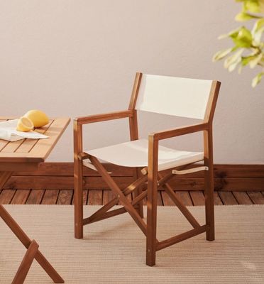 Postverpakking Nordic Modern Outdoor Chair met massief hout en opvouwbaar ontwerp