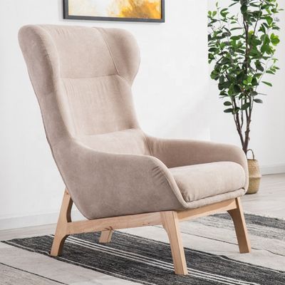 Uitstekend vakmanschap Leefkamer Leisure Chair Luxe voor 2021 Aanpassing in synthetisch leer en rubber hout