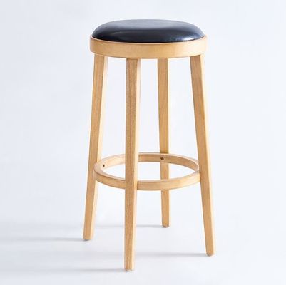 Specifieke barstoel nieuwste ontwerp Hout Moderne gepoleerde ronde hoge stoelen voor klassiek design