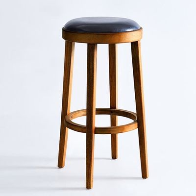 Specifieke barstoel nieuwste ontwerp Hout Moderne gepoleerde ronde hoge stoelen voor klassiek design