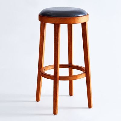 Specifieke barstoel nieuwste ontwerp Hout Moderne gepoleerde ronde hoge stoelen voor klassiek design