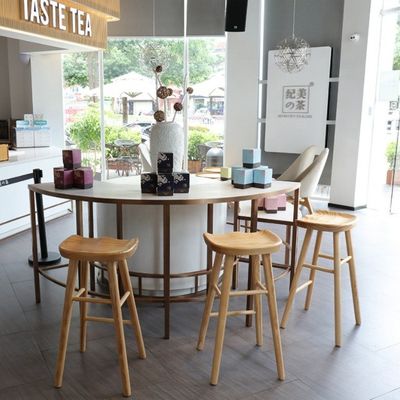 Moderne barstoel Eetkamer Restaurant Keuken Nordic Hotel Counter Stool Solid Hout Aanpasbare kleur voor specifieke