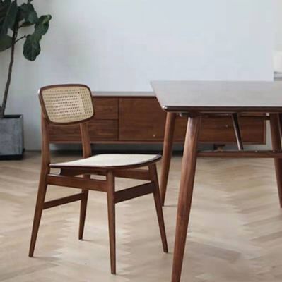 Moderne design Noorse stijl Solid Wood Rattan Zitstoel OEM Service
