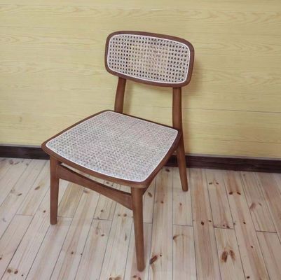 Algemeen Moderne Noordse design Solid Ash Wood Rattan Eetstoel voor huishoudelijke meubels