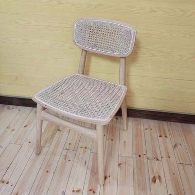 Algemeen Moderne Noordse design Solid Ash Wood Rattan Eetstoel voor huishoudelijke meubels