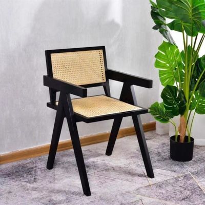 OEM-service geaccepteerd Modern Design Solid Wood Rattan Chair