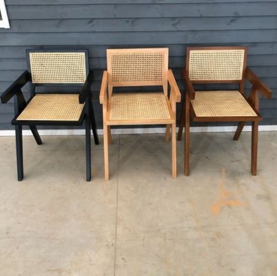 OEM-service geaccepteerd Modern Design Solid Wood Rattan Chair