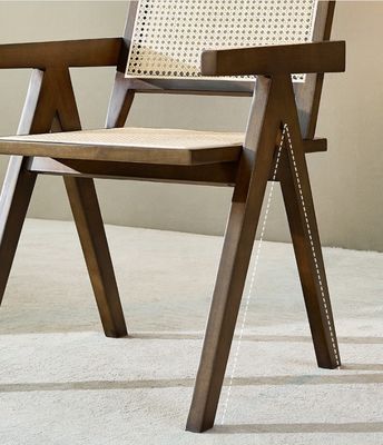 OEM-service geaccepteerd Modern Design Solid Wood Rattan Chair