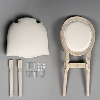 French Vintage Style Wood Dining Fabric Wood Stackable Wedding Wooden Chair with Nitrolacquer Finish Stevig en Duurzaam