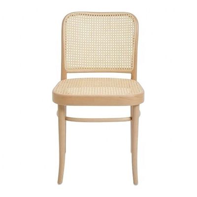 Huismeubelen Houten rotan eetstoel met modern design