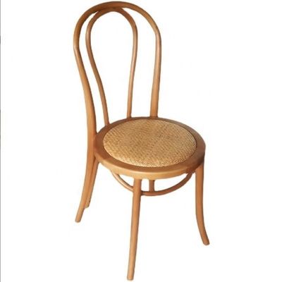 Massivhouten retro gebogen rugleuning Rattan stoel Eetstoel in zwart/wit/noot/lichte nootkleur voor huishoudelijk meubilair