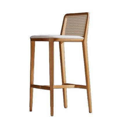 Commerciële meubels Houten barstoel Rattan stoelen Houten stoel voor moderne stijl en verkoop