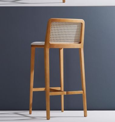 Commerciële meubels Houten barstoel Rattan stoelen Houten stoel voor moderne stijl en verkoop