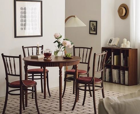 Eetkamermeubilair Massivhouten fluweel Klassiek houten luxe gebruikte antieke moderne stoelen voor bruiloften en speciale evenementen
