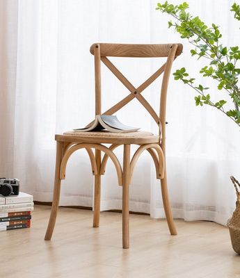 Gevouwen Noordelijk Moderne Rattan Kruis Achtersteel Solid Hout Huwelijk Houten Stoel Voor Banketten Y Postverpakking