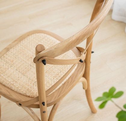 Gevouwen Noordelijk Moderne Rattan Kruis Achtersteel Solid Hout Huwelijk Houten Stoel Voor Banketten Y Postverpakking