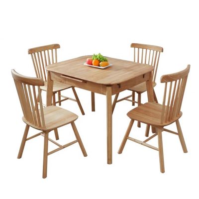 Nordic Solid Wood Eettafel en stoel combinatie voor eenvoudige moderne milieuvriendelijke Home Bar Design Homestay Eten