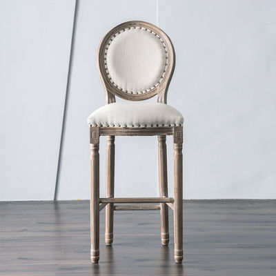 Aanpasbare stoelhoogte Houten hoge bar stoel voor barmeubelen W49.5*D49*H99.5CM