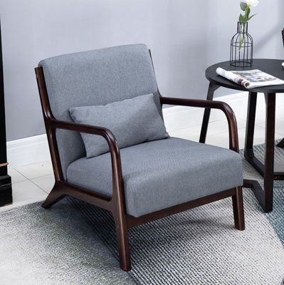 Postverpakking Solid houten frame Comfortabele stoel van stoffen Lazy single sofa stoel voor comfortabele nachten