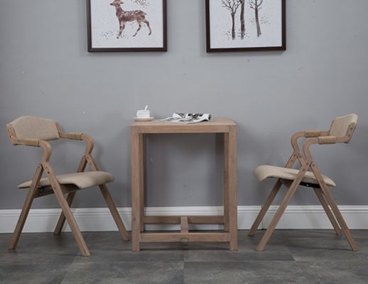 Duurzame en stijlvolle Nordic vouwhout restaurant eetstoelen in noordoostelijke as met gewichtslimiet van 150K