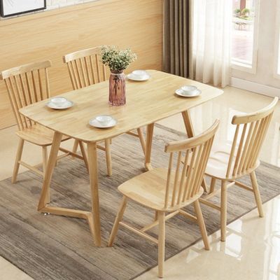Eettafel van massief hout in Nordic-stijl voor huishoudelijk meubilair in het ziekenhuis in rechthoekige vorm